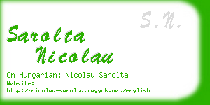 sarolta nicolau business card